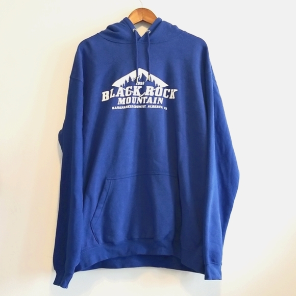 Street legal Other - 2/20$ Men's black rock mountain Kananaskis country Alberta blue graphic hoodie